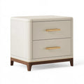 Comodino 50 x 40 x 55 cm in legno avorio con cassetti stile moderno