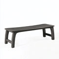 Panca 150 x 35 x 45 cm in legno grigio scuro - seduta a doghe per esterni
